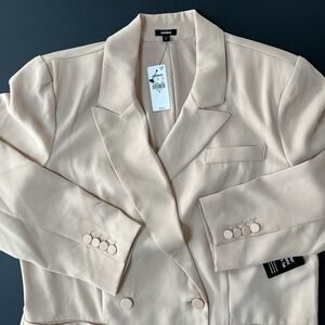 Express Jacket Women's XL Pink  Blazer Double Breasted Long Sleeves NWT